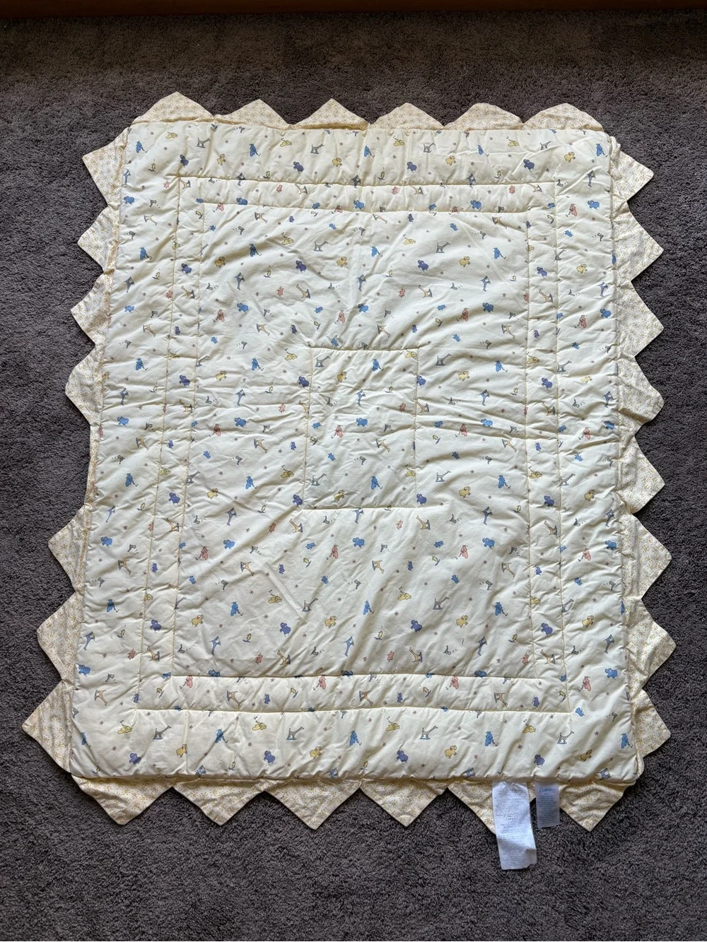 Vintage 90s Carter’s Yoko Ono John Lennon Crib Quilt and Sheet